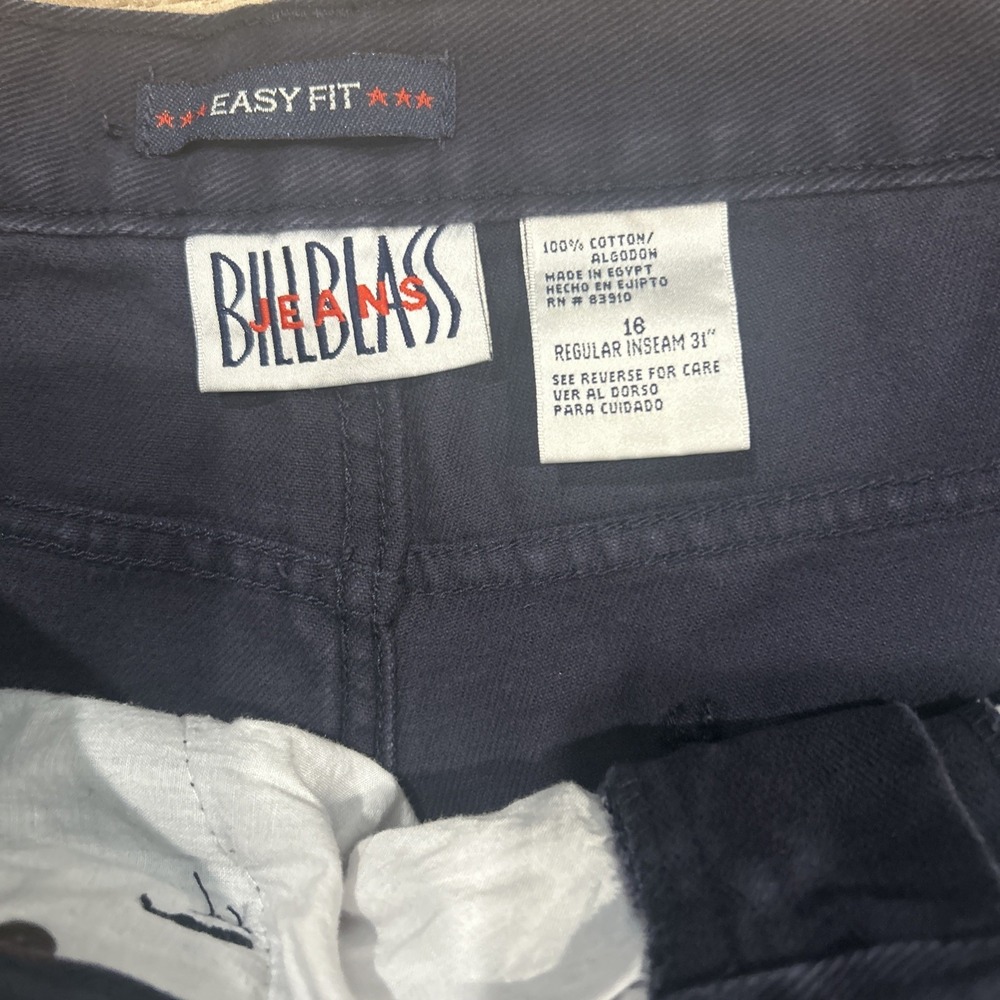 Bill Blass Navy Jeans Cotton Button Zip Pockets 5-Pocket Women